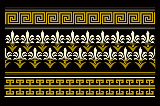 Free vector hand drawn greek border design