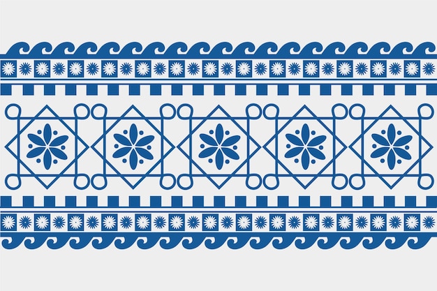 Hand drawn greek border set