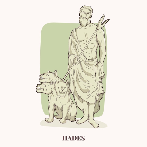 Hand drawn greek mythology illustration