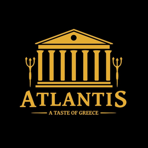 Free vector hand drawn greek tavern logo