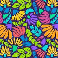 Free vector hand drawn groovy flower pattern