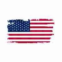 Free vector hand drawn grunge american flag