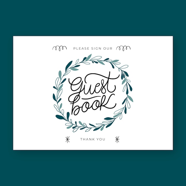 Free vector hand drawn guest book lettering