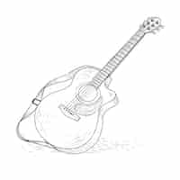 Free vector hand drawn guitar illustration