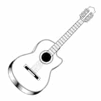 Free vector hand drawn guitar illustration