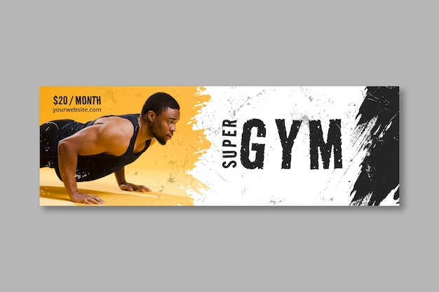 Hand drawn gym template design