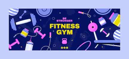 Free vector hand drawn gym template design