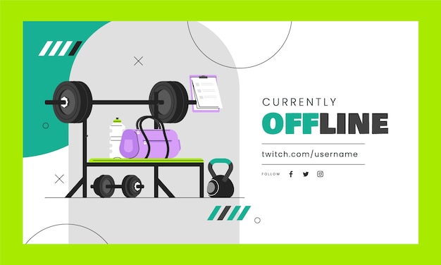 Free vector hand drawn gym template