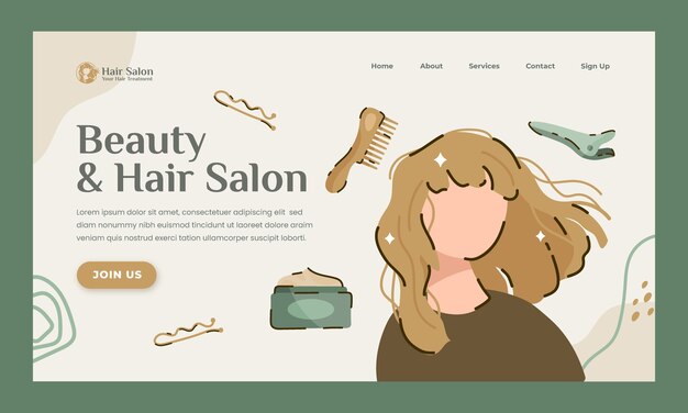hand drawn hairdresser template
