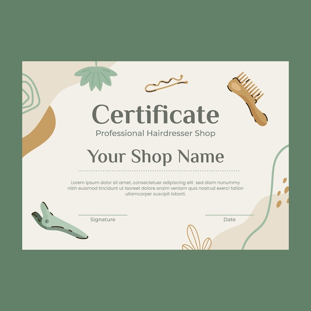 hand drawn hairdresser template
