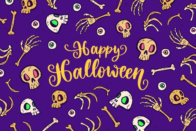 Hand drawn halloween background