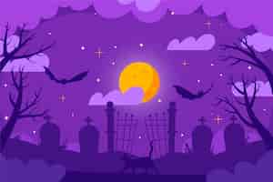 Vettore gratuito sfondo di halloween disegnato a mano