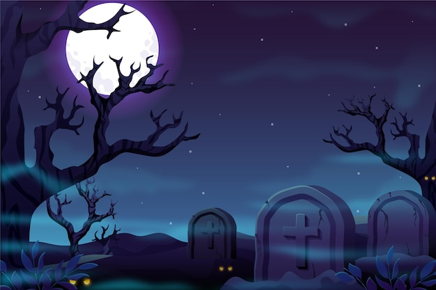 Hand drawn halloween background