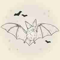 Free vector hand drawn halloween bat