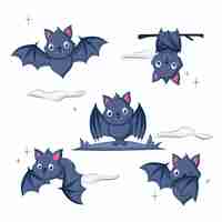 Free vector hand drawn halloween bats illustration