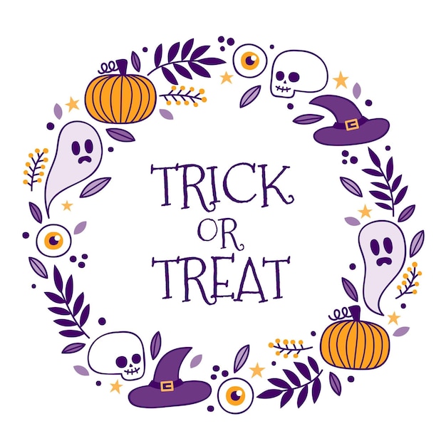 Free vector hand drawn halloween frame