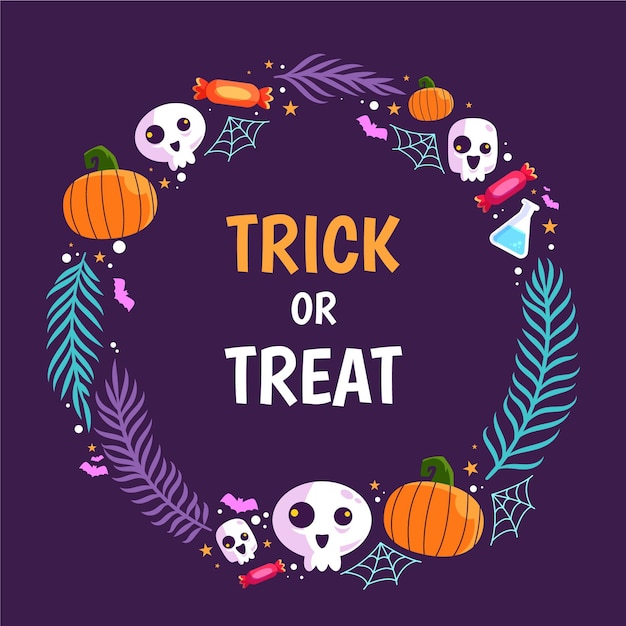 Free vector hand drawn halloween frame