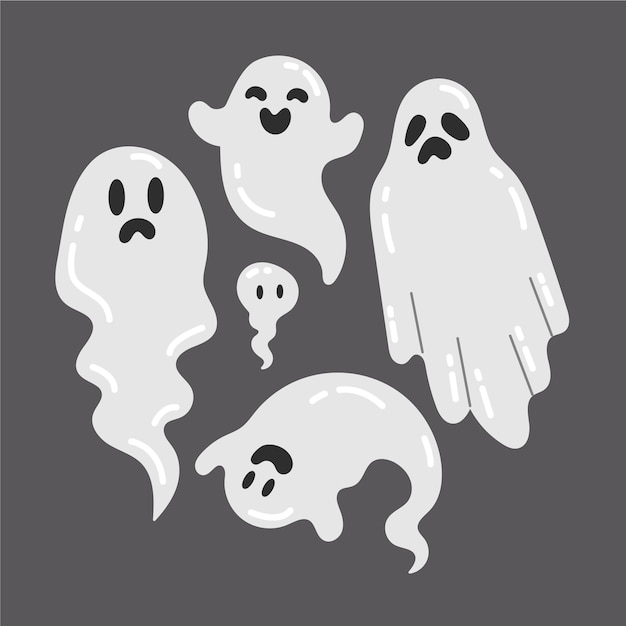 Hand Drawn Halloween Ghost Collection