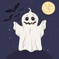 Free vector hand drawn halloween ghost illustration