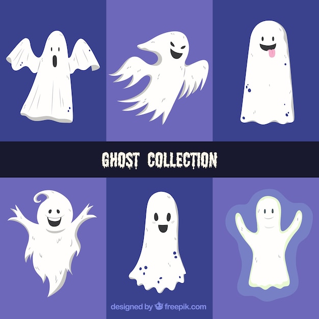 Рисованные привидения Хэллоуина