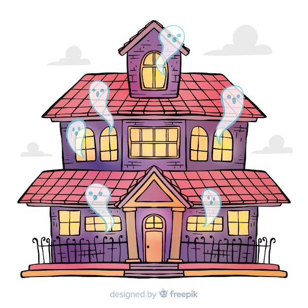 Ручной обращенный дом с привидениями на Хэллоуин