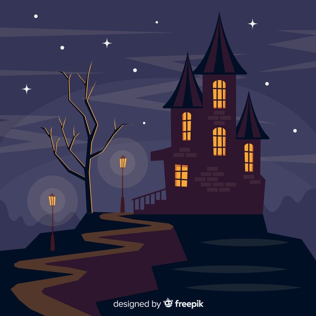 Ручной обращенный дом с привидениями на Хэллоуин