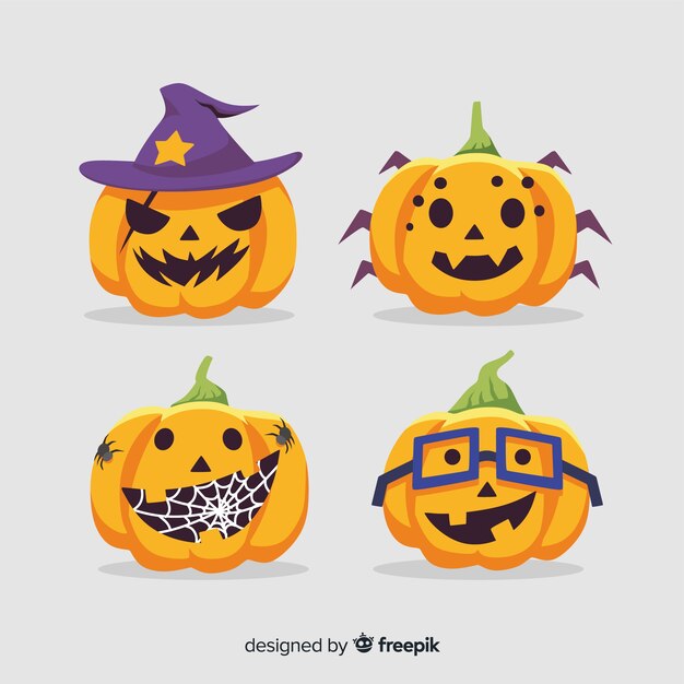 手描きハロウィーンオタクカボチャコレクション