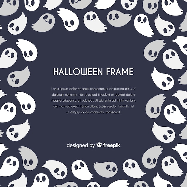 Free vector hand drawn halloween ornamental frame
