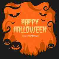 Бесплатное векторное изображение Ручная обрамленная декоративная рамка на хэллоуин