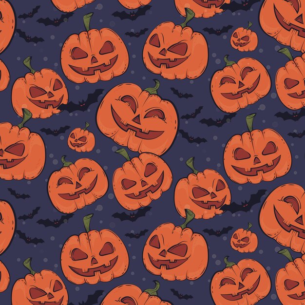 Hand drawn halloween pattern design