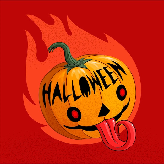 Free vector hand drawn halloween pumpkin illustration