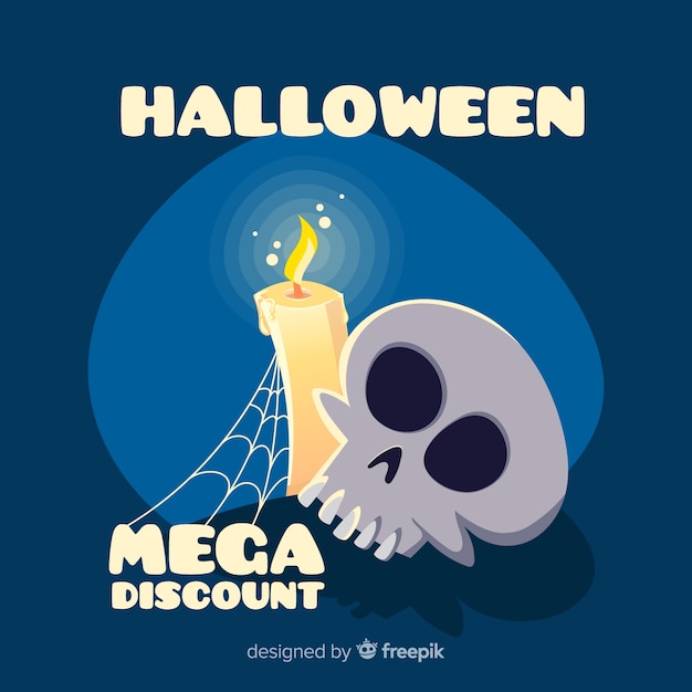 Free vector hand drawn halloween sale composition