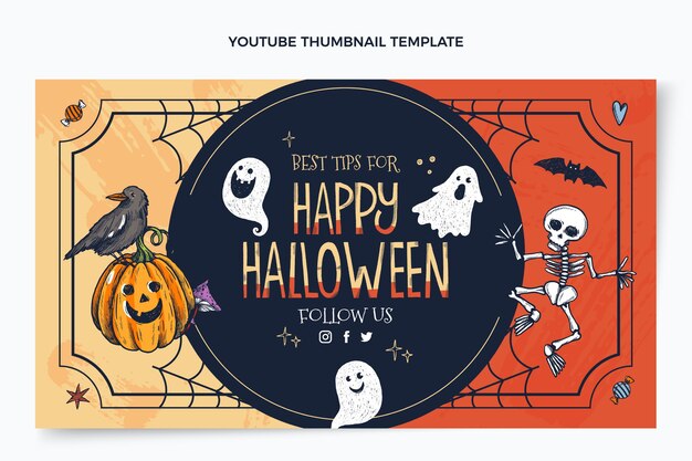 手描きハロウィンyoutubeサムネイル