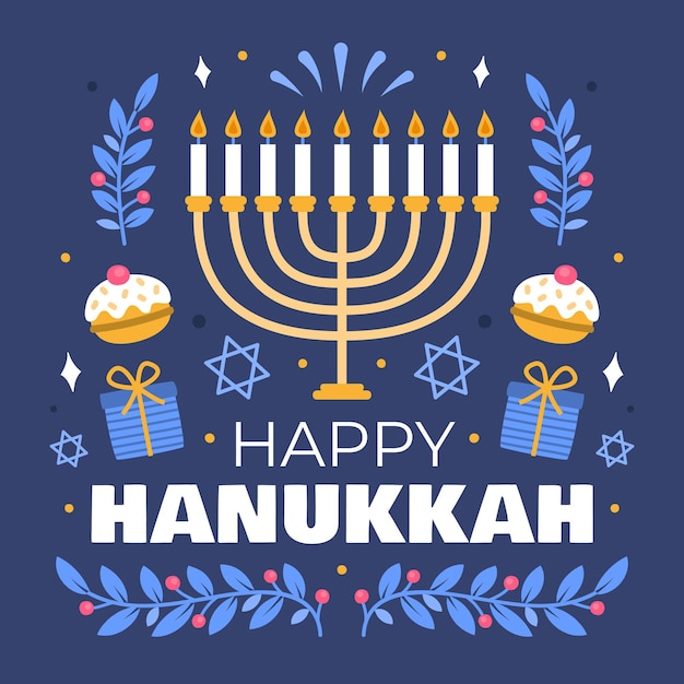 Free Vector hand drawn hanukkah concept