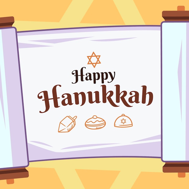 Concetto di hanukkah disegnato a mano