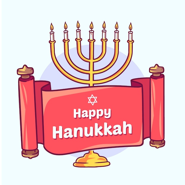 Hand drawn hanukkah concept