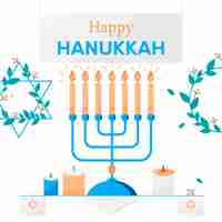 Free vector hand drawn hanukkah