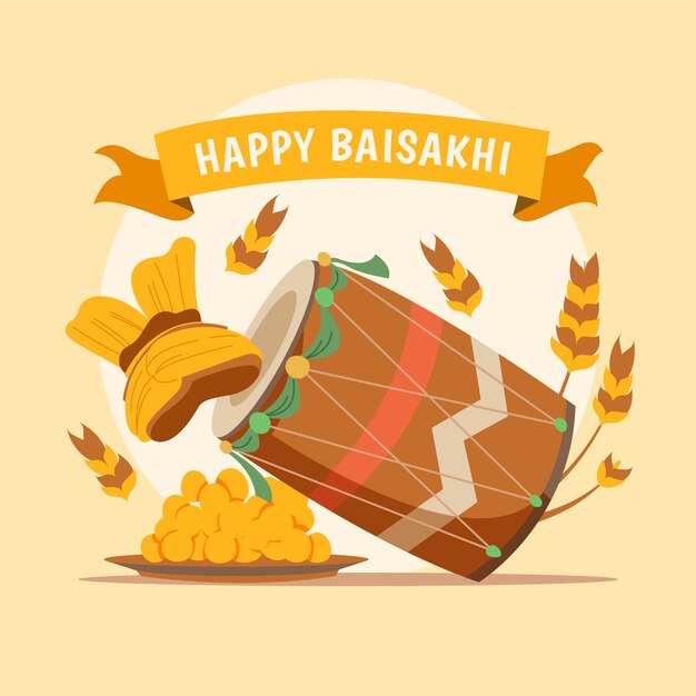 손으로 그린 행복 baisakhi 이벤트