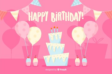 Free Vector | Hand drawn happy birthday background with cake