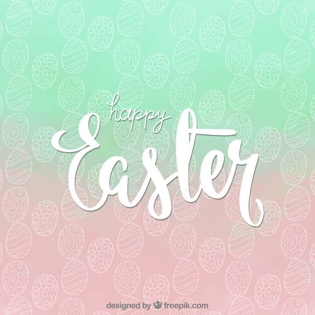 Hand drawn happy easter day background