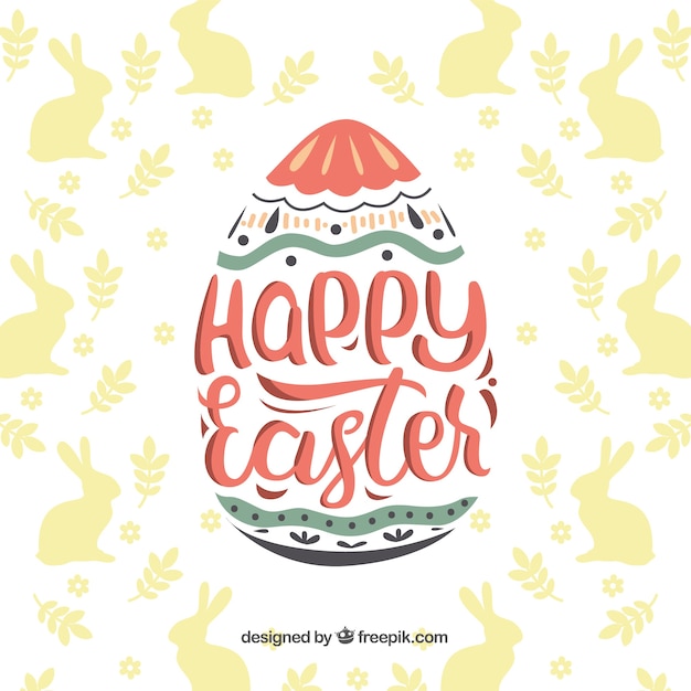 Free vector hand drawn happy easter day background