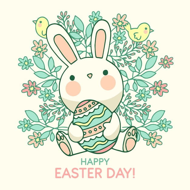 Free vector hand drawn happy easter day  background