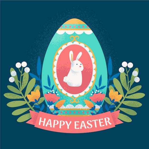 Free vector hand-drawn happy easter day concept