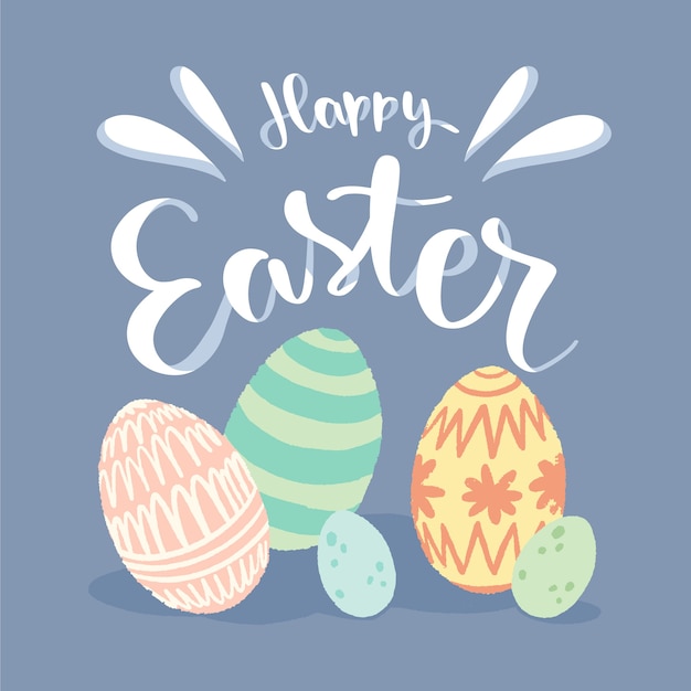 Free vector hand drawn happy easter day concept