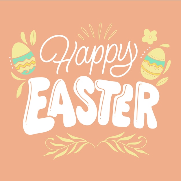 Free vector hand drawn happy easter day