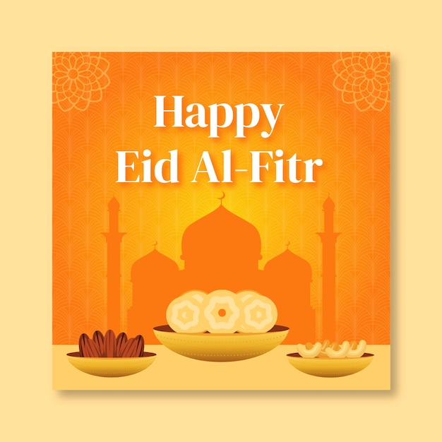 hand drawn happy eid al-fitr facebook post
