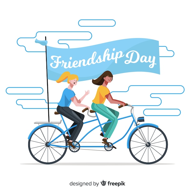 Free vector hand drawn happy friendship day