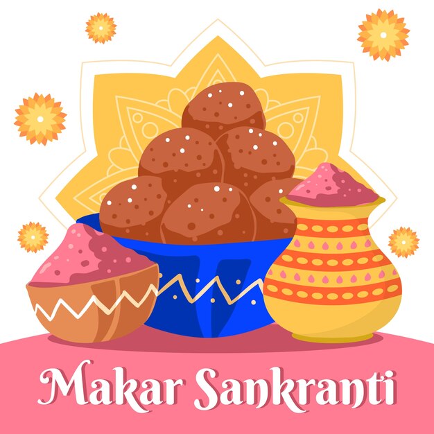 손으로 그린 행복 makar sankranti 그림