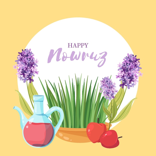 Free vector hand drawn happy nowruz