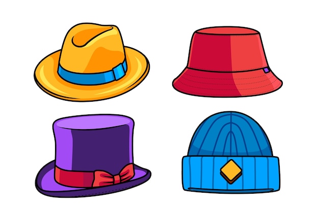 Free Vector hand drawn hat cartoon illustration